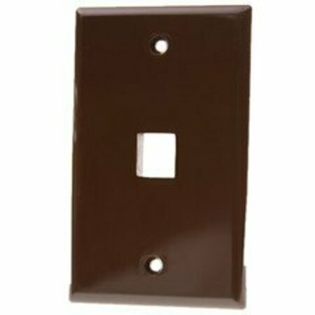 SWE-TECH 3C Keystone Wall Plate, Brown, 1 Port, Single Gang FWT3012-03201